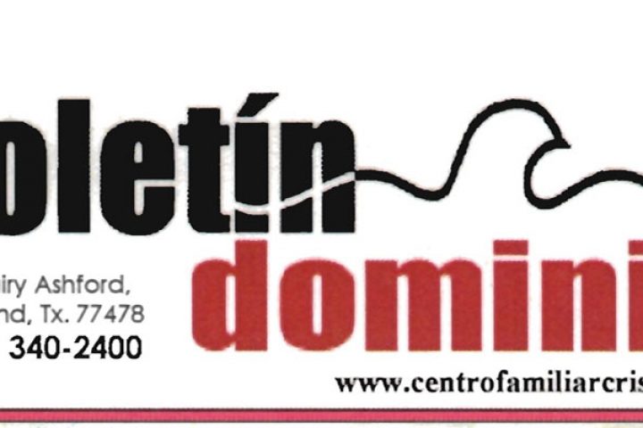 Boletín Dominical del Centro Familiar Cristiano
